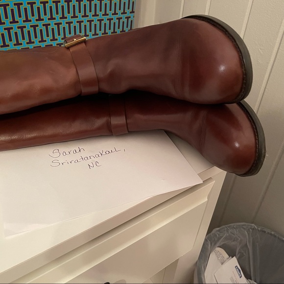Tory Burch  Brown Riding Boots- Brooke 25 MM Knee-Size 6.5 Color-Perfect Brown - Picture 3 of 12